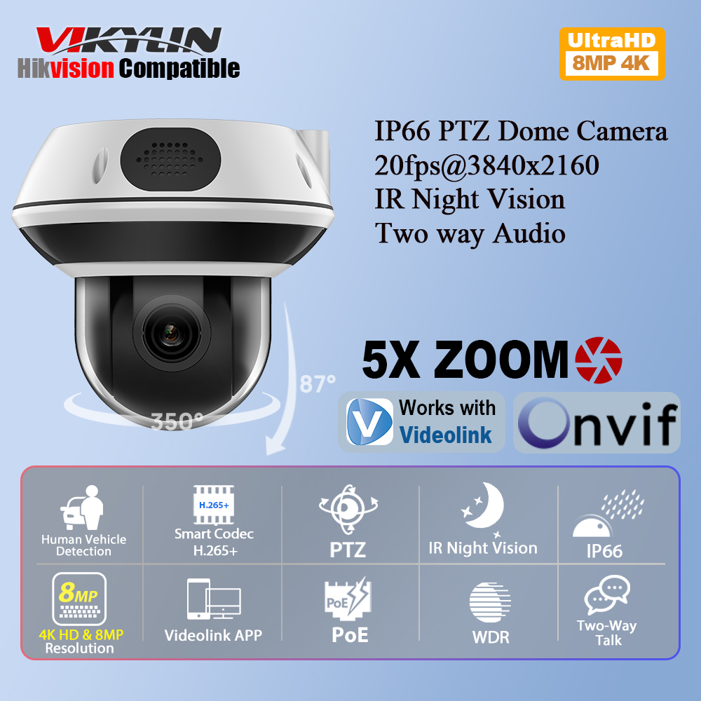 Kamera IP Vikylin 8MP Dome PTZ – Home Security Online recenzja i cena