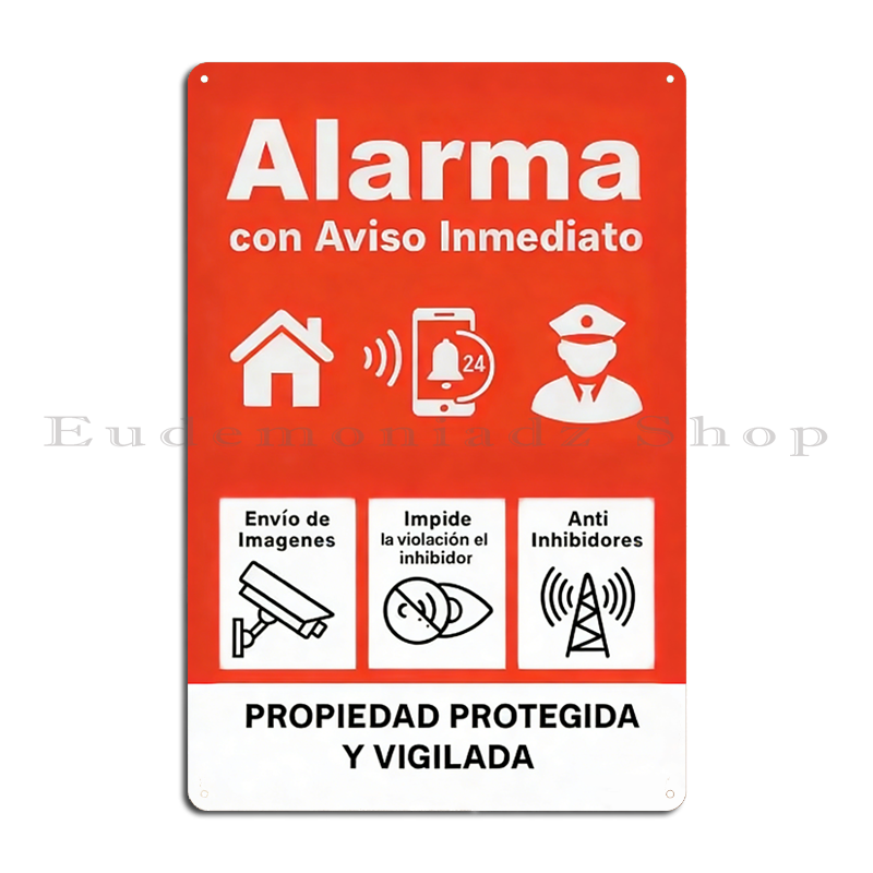 Retro Metalowy Znak Alarmowy 2 – Home Security Alarm System recenzja i cena