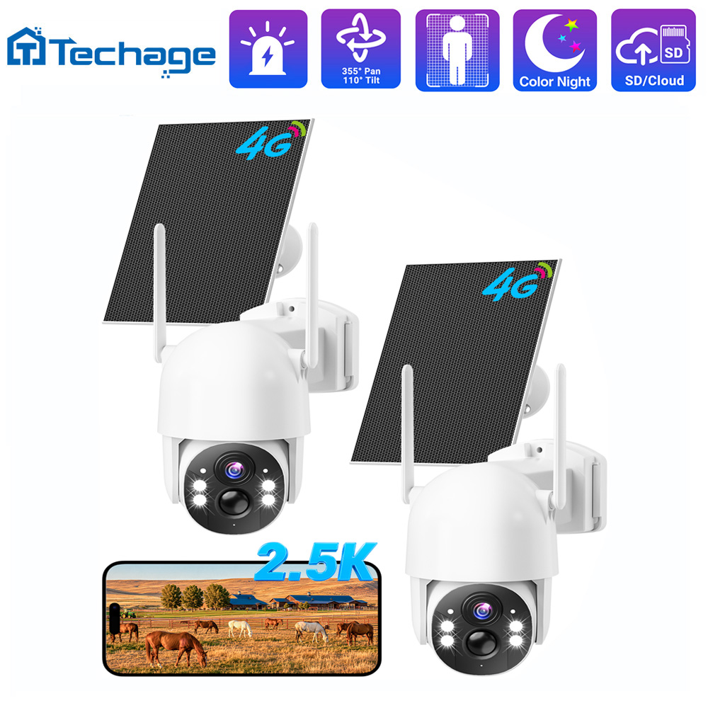 Techage 4G LTE solarna kamera  – Home Yard Security Cameras recenzja i cena