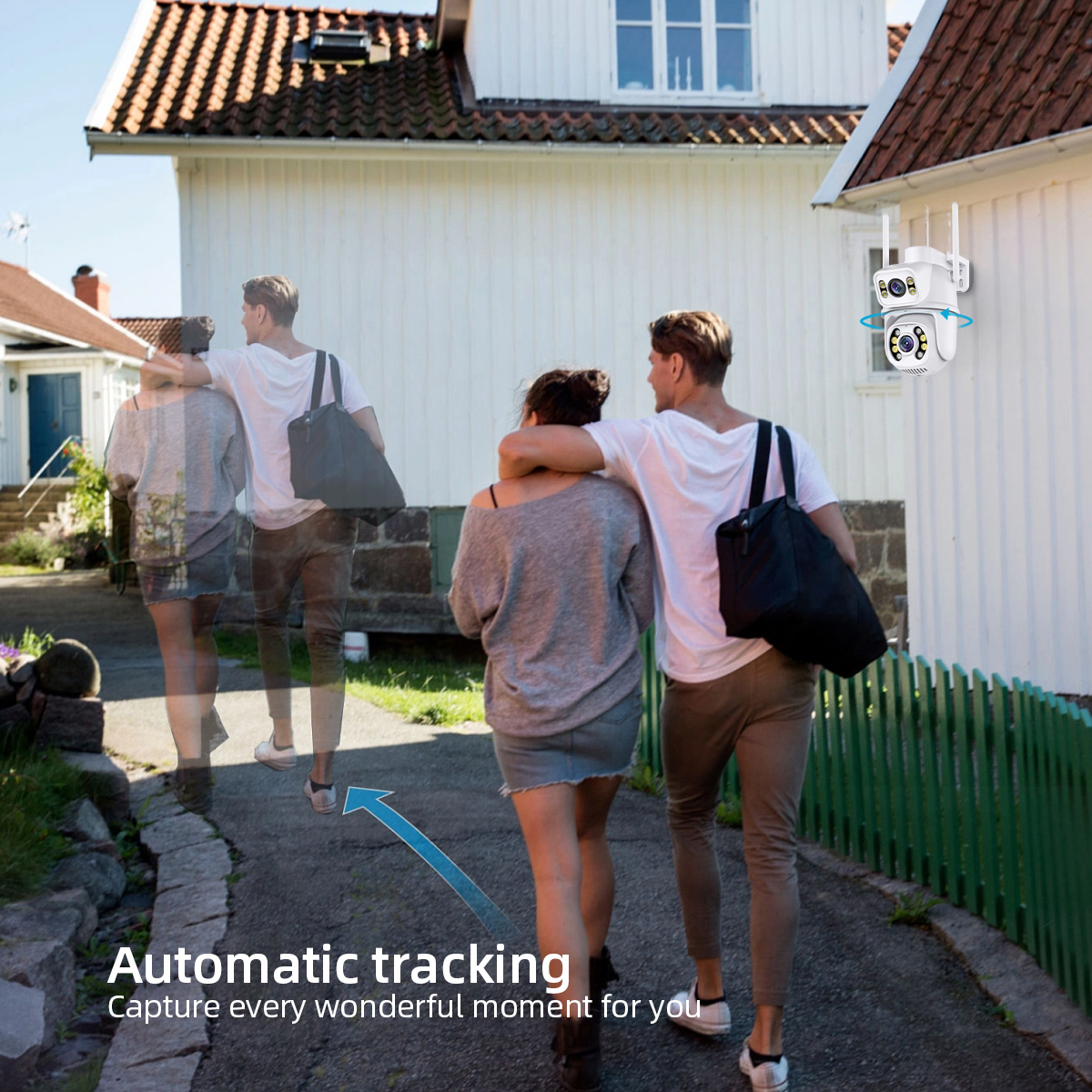 4K 8MP HD podwójny obiektyw ze – Home Yard Security Cameras recenzja i cena