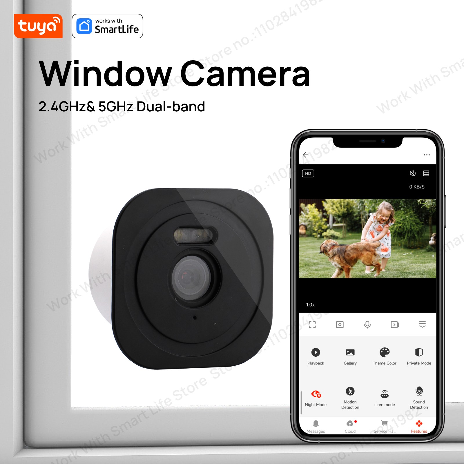 Kamera okienna Tuya 3MP 2K, ka – Home Yard Security Cameras recenzja i cena