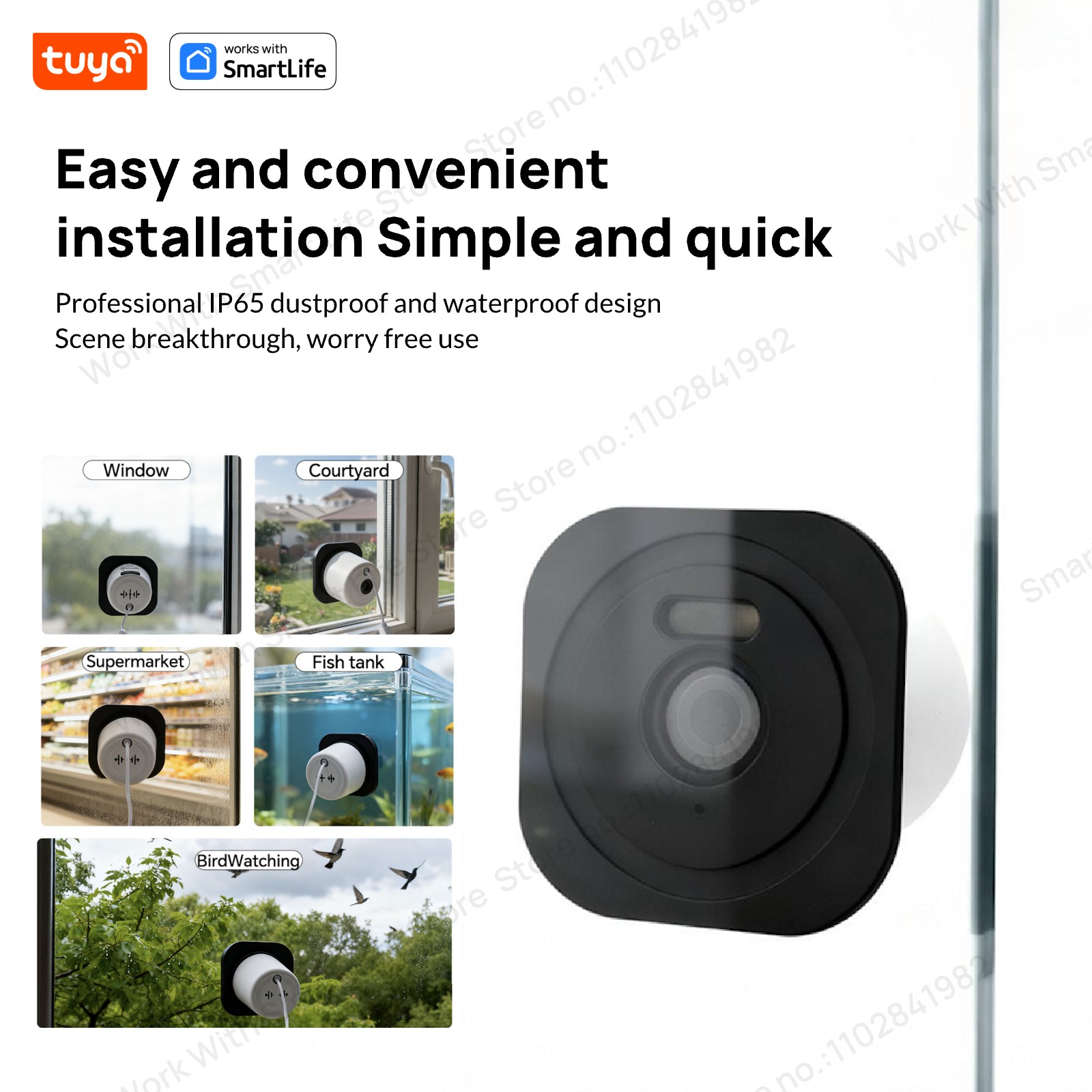 Kamera okienna Tuya 3MP 2K, ka – Home Yard Security Cameras recenzja i cena