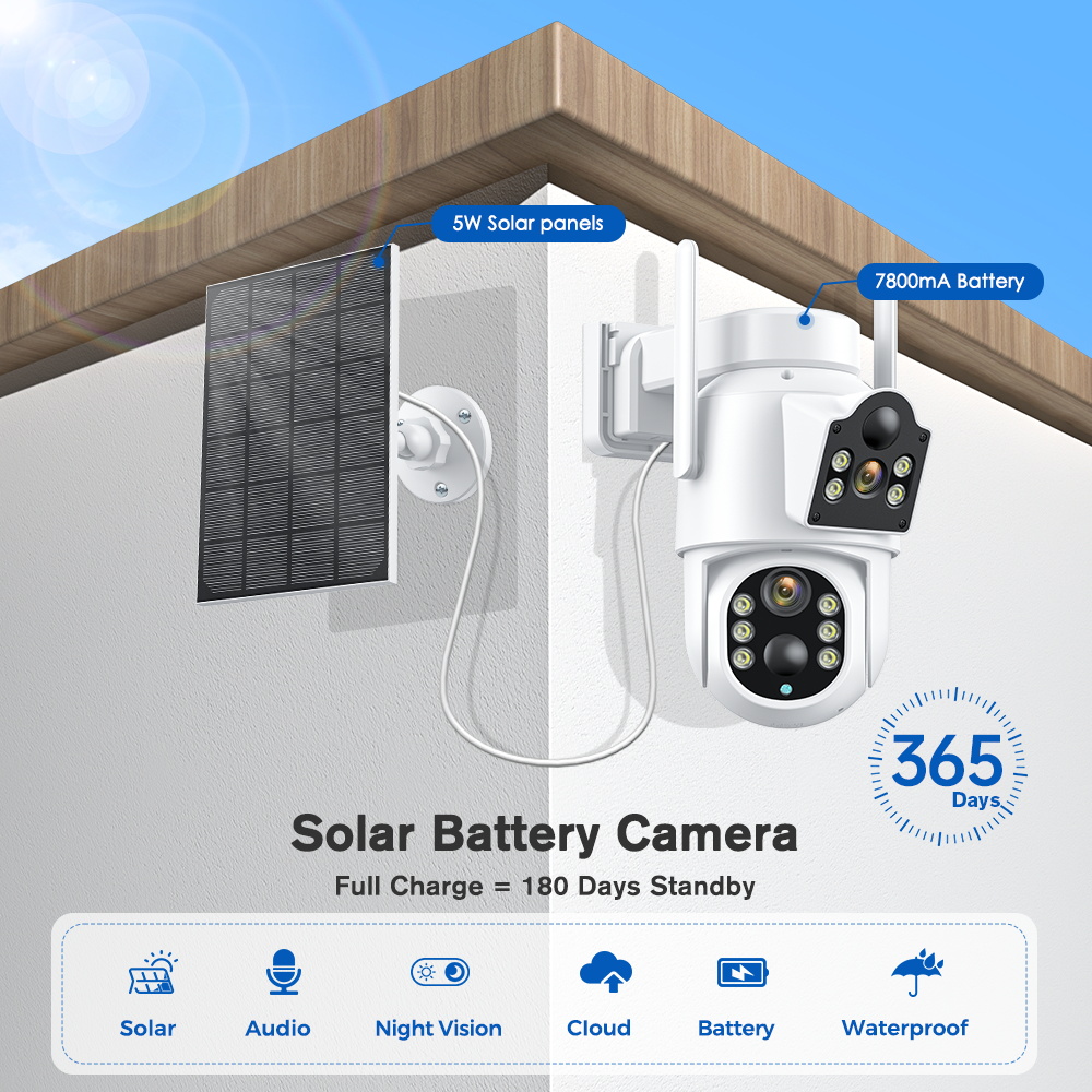 Kamera słoneczna 4K 8MP wbudow – Home Yard Security Cameras recenzja i cena