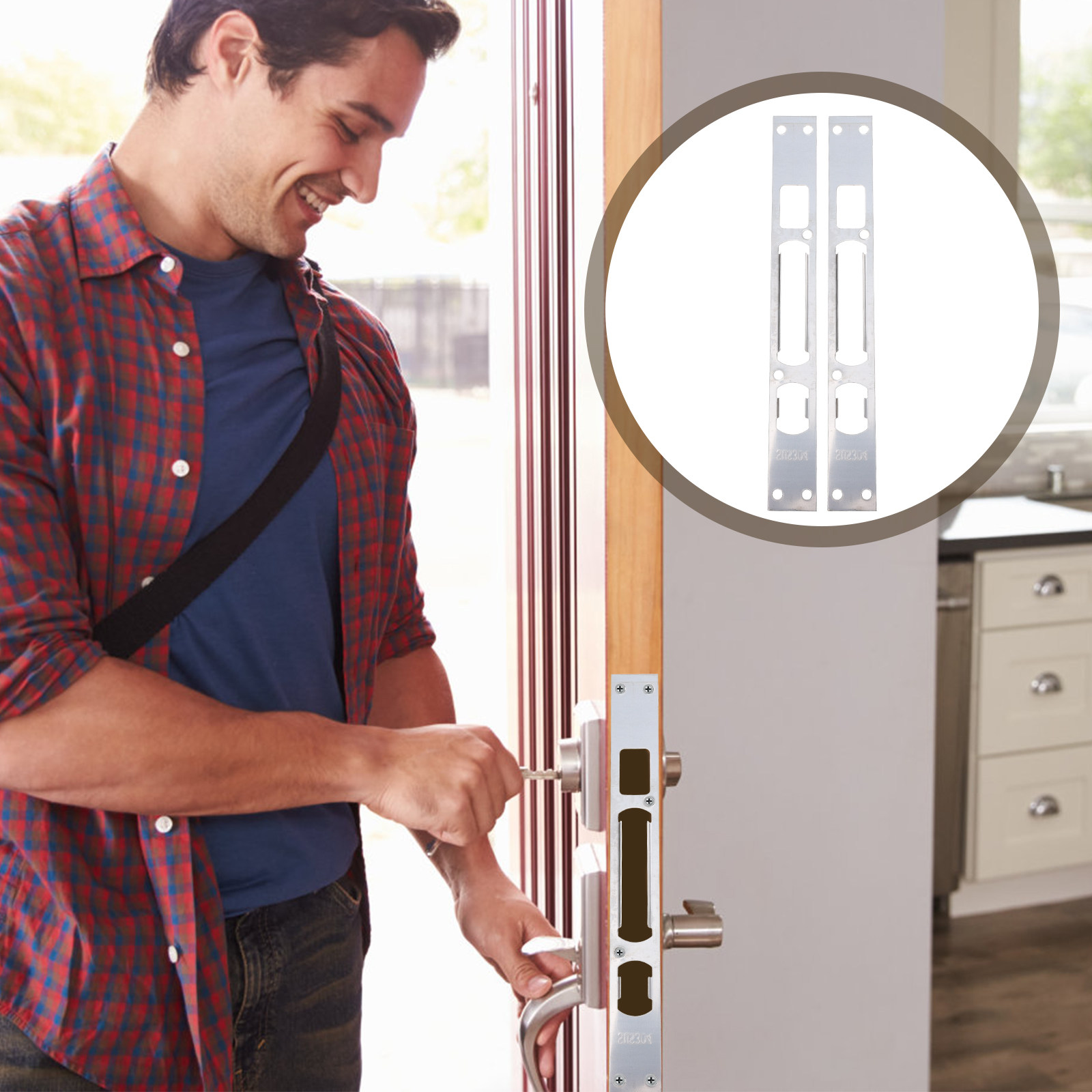 6 szt. Żelazna płyta uderzenio – Door Reinforcer Kit recenzja i cena