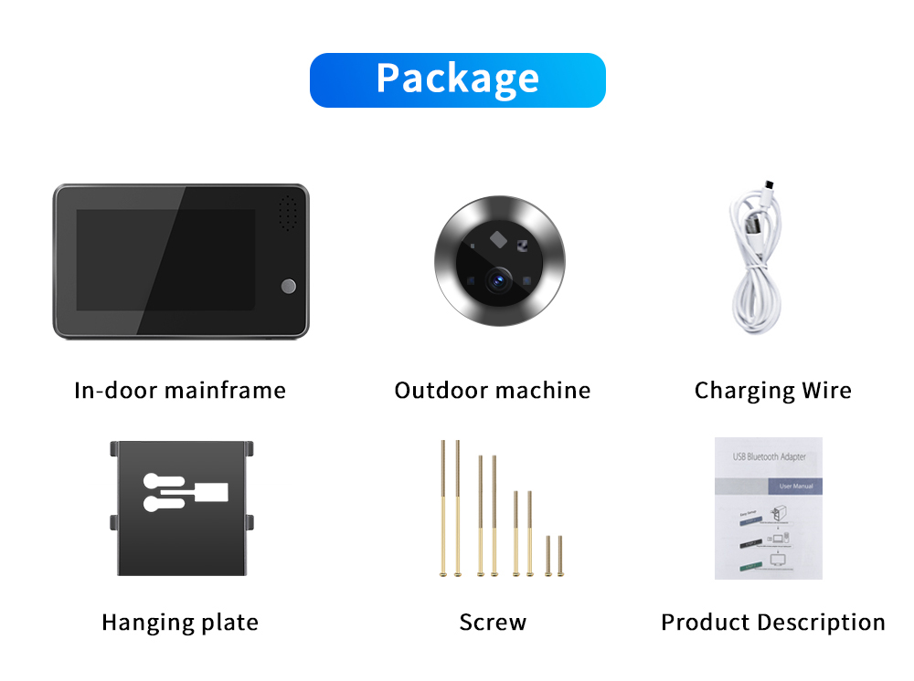 4,3-calowy inteligentny dzwone – Home Security Wifi Camera recenzja i cena