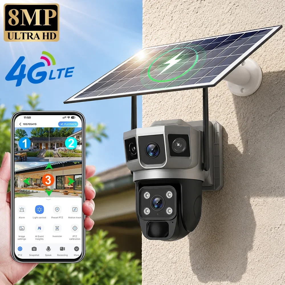 Kamera V380 4K z trzema ekrana – Home Security And Cctv recenzja i cena