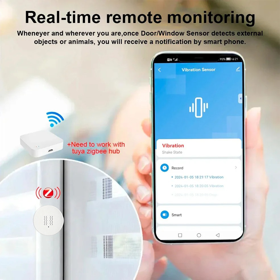 Inteligentny czujnik wibracji  – Home Security Alarm System recenzja i cena