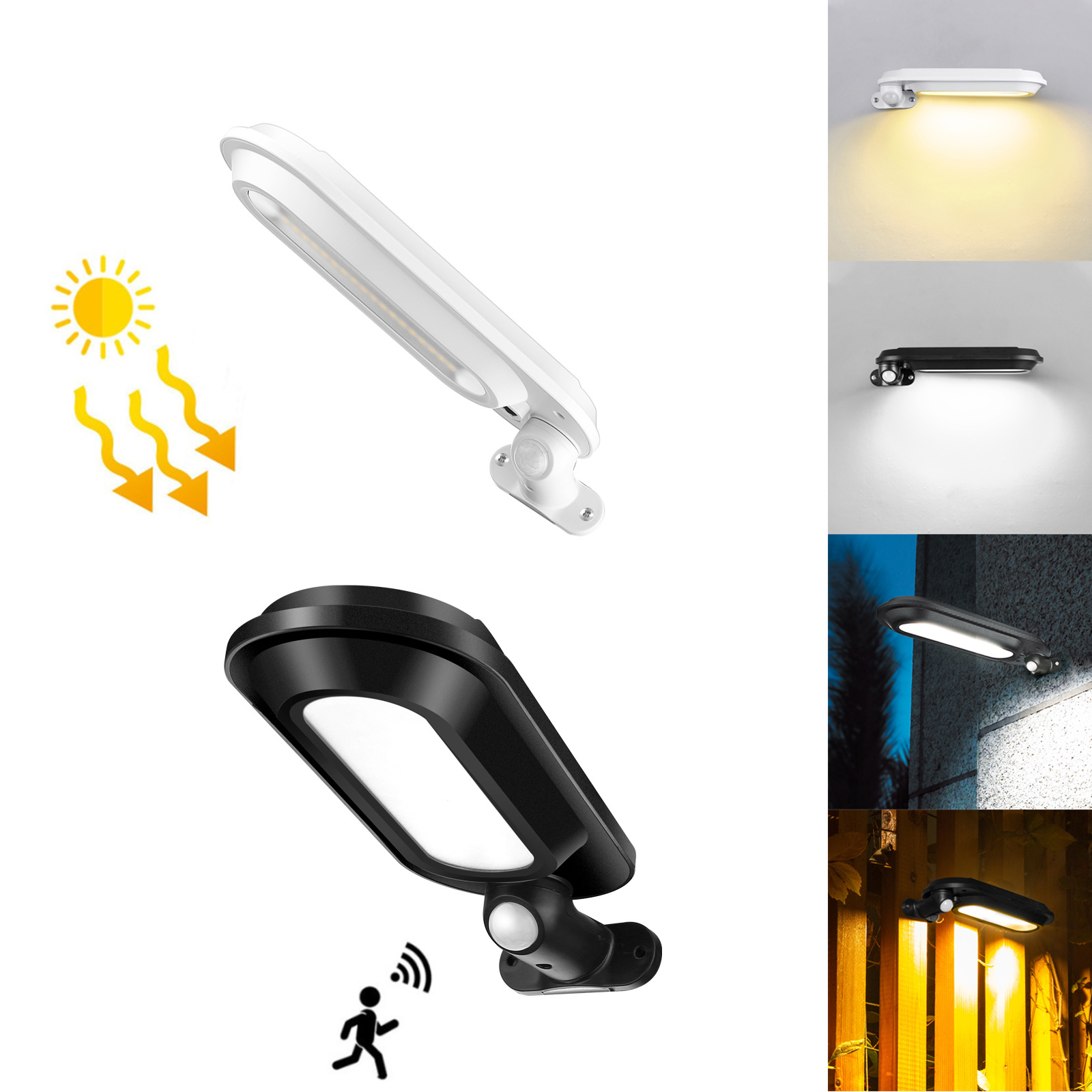Obrotowa lampa ścienna LED zas – Home Security Yard Sensors recenzja i cena