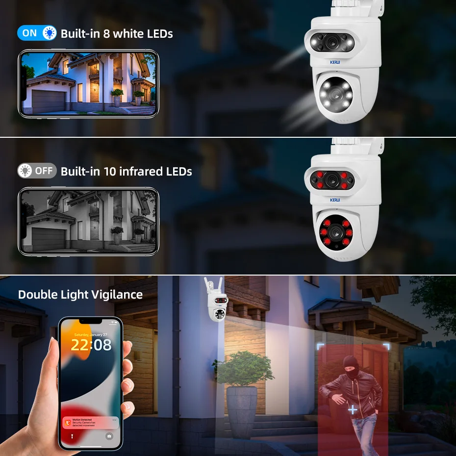 KERUI 5K 10MP Kamera PTZ WIFI  – Home Yard Security Cameras recenzja i cena