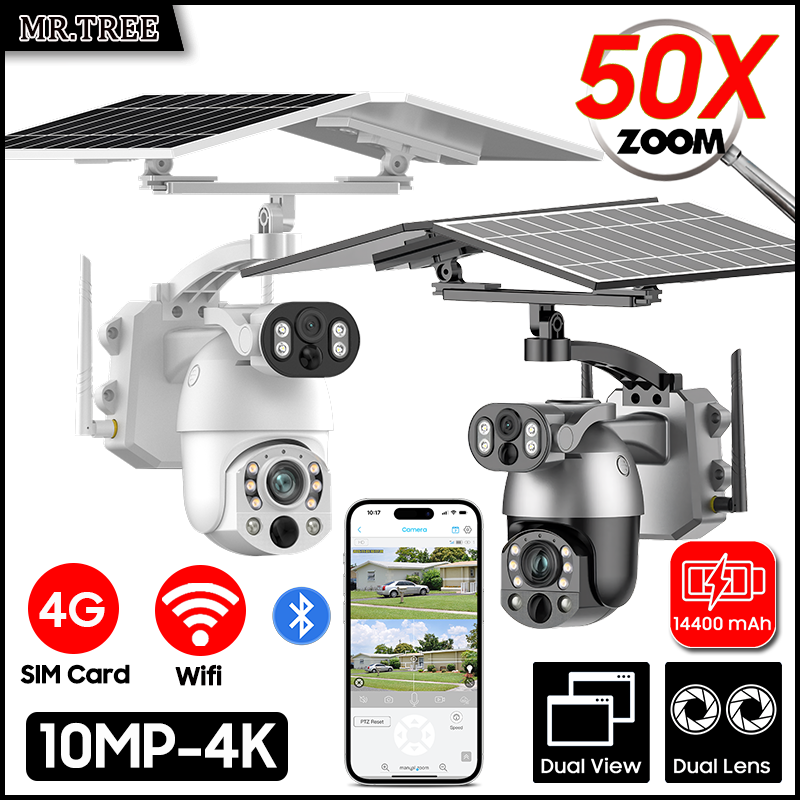 4K 50X Zoom optyczny Podwójny  – Home Yard Security Cameras recenzja i cena